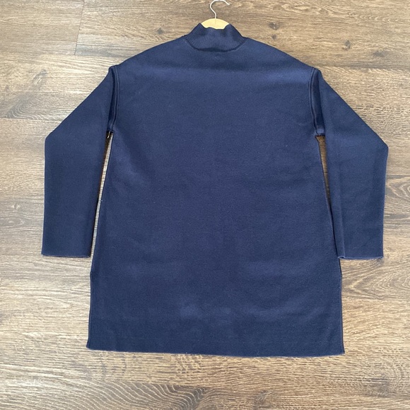 Chico’s Milano-Stitch Mock-Neck Pullover Sweater classic navy. (0) - Picture 10 of 12